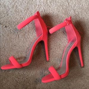 Bright pink heels